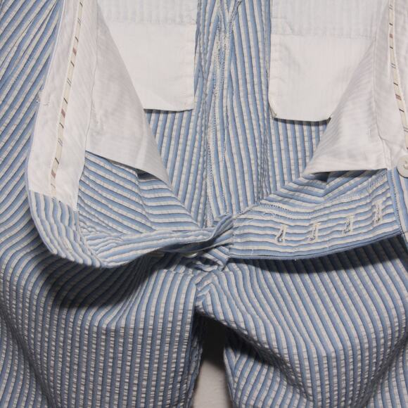 Rugby Ralph Lauren Cotton Seersucker Cropped Pants Size 10 - Picture 8 of 8